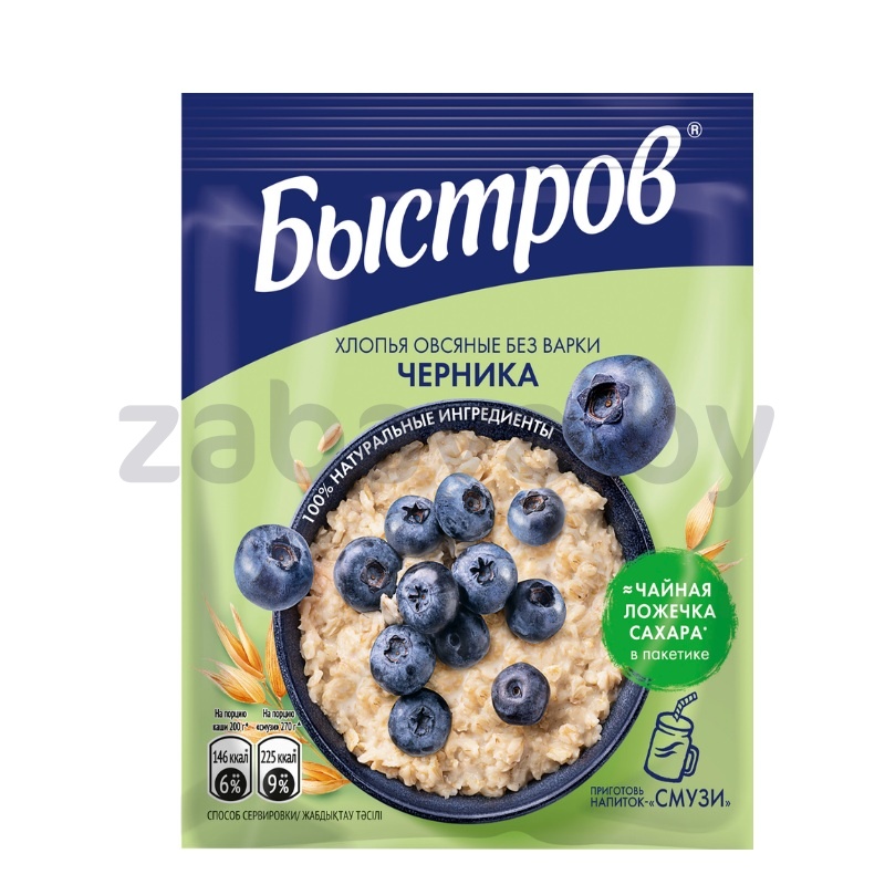 Хлопья овсяные «Быстров», 35/40 г, в ассорт.