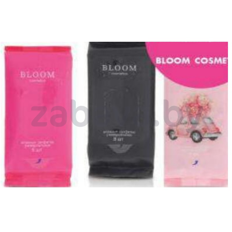 Салфетки влажные Bloom Cosmetics, 8 шт., в ассорт.