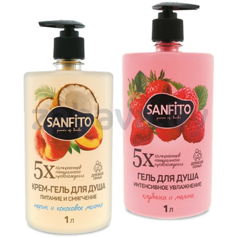 Крем-гель для душа Sanfito, 1 л