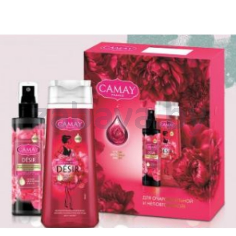 Гель д/душа и парфюмир. спрей-мист д/тела Camay, 250+190 мл