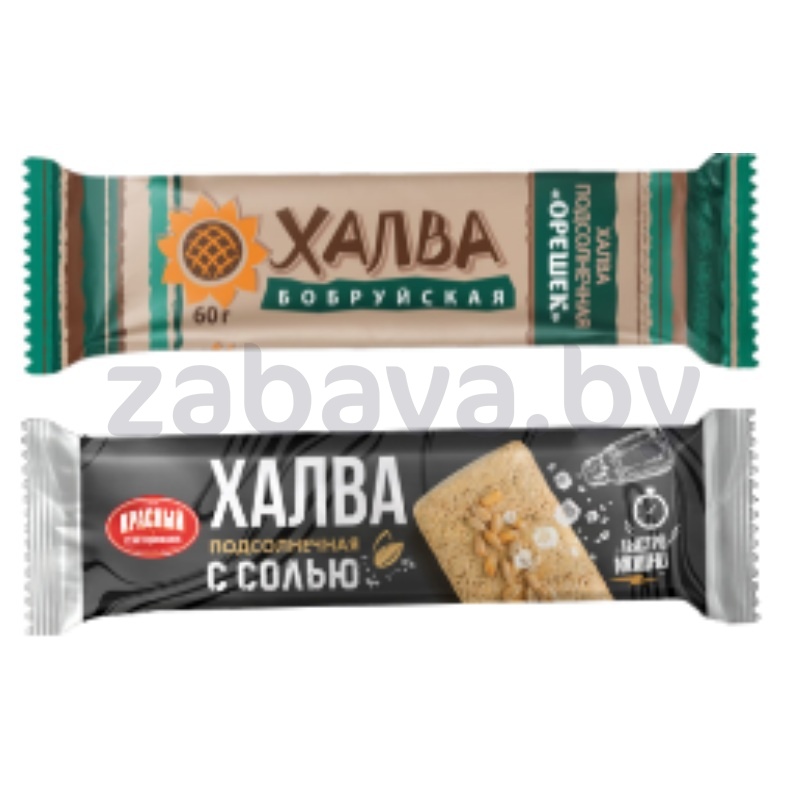 Халва «Красный Пищевик» подсолнечная с солью или орешек, 60 г