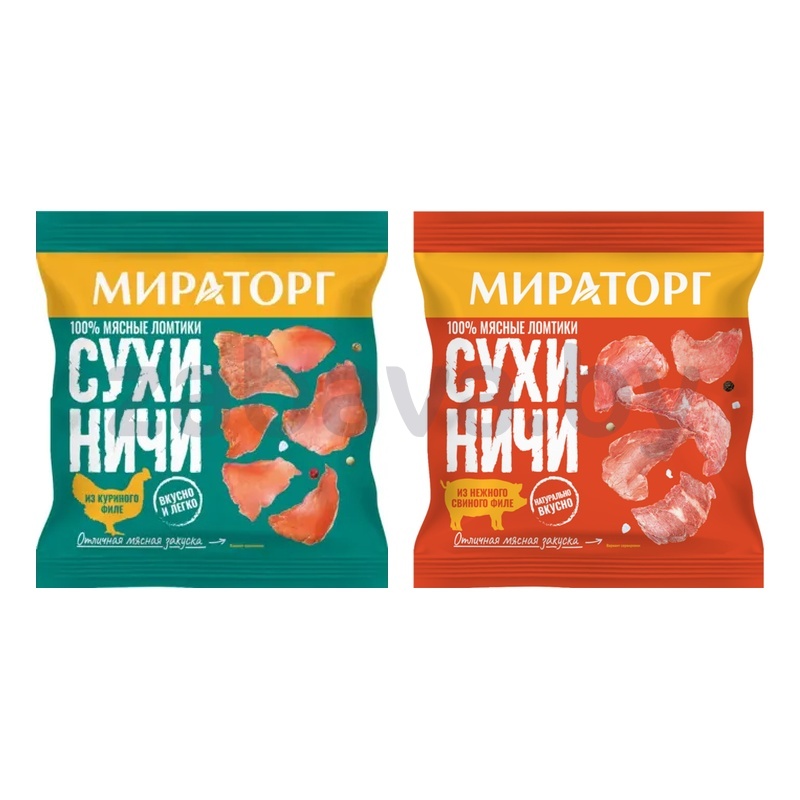 Сухиничи из куриного/свиного филе «Мираторг», снеки, 40 г