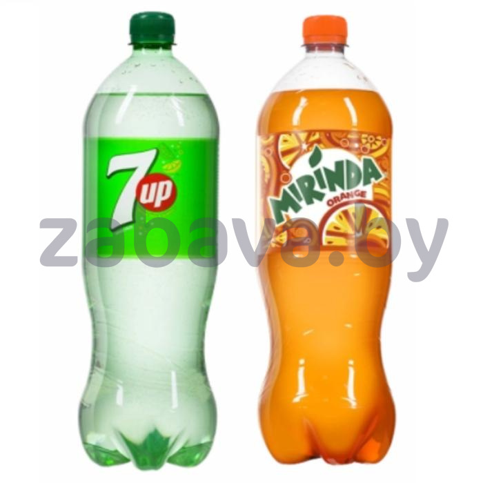 Напиток 7up или Mirinda со вк. апельсина, 1,5 л
