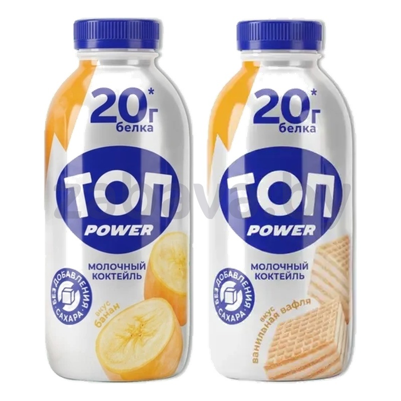 Коктейль молочный «Топ» Power, 1%, 450 г, банан/вафля