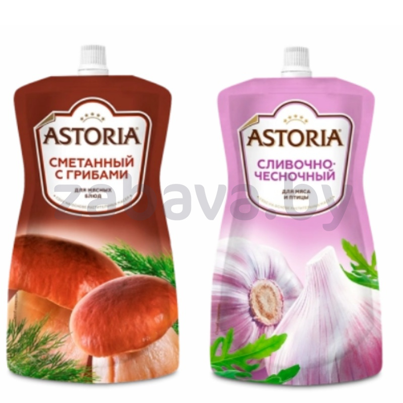 Соус Astoria, сметанный с грибами или сливочно-чесночный, 233 г