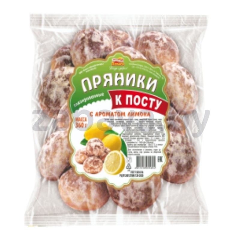 Пряники «Берестейский пекарь», «К посту», с аром. лимона, 360 г