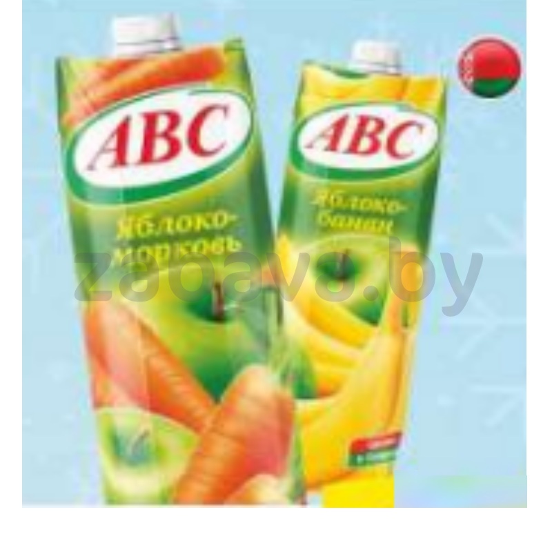 Нектар ABC, 1 л, яблоко-банан или яблоко-морковь