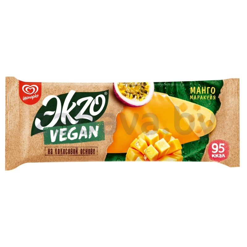 Мороженое Эkzo Vegan, манго-маракуйя, РФ, 70 г
