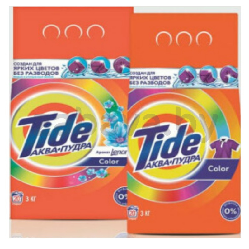 Стиральный порошок Tide Color или Color с ароматом Lenor, 3 кг