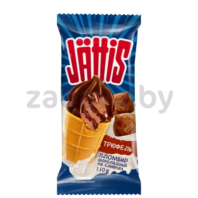 Мороженое Jattis, пломбир, шокол. с трюф., 110 г