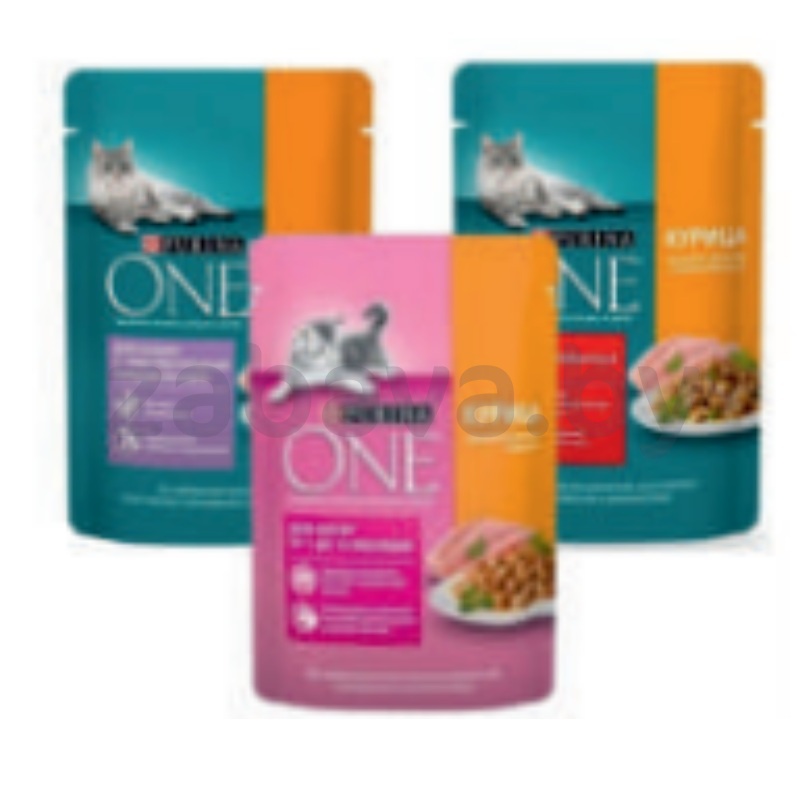 Влажный корм Purina One, 75 г, в ассорт.