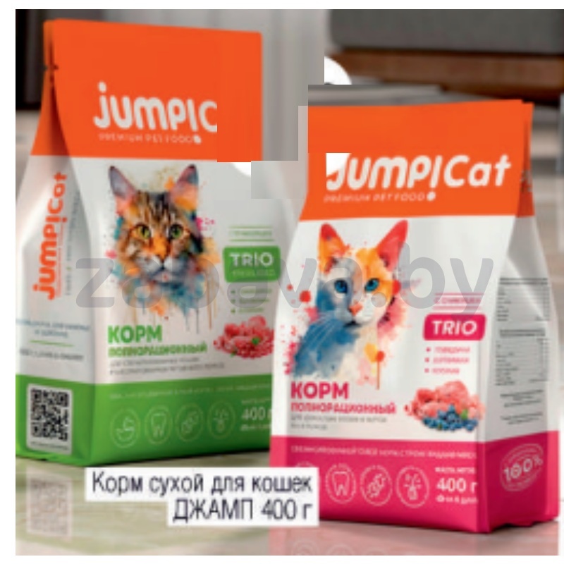Корм сухой для кошек Jump Cat, 400 г