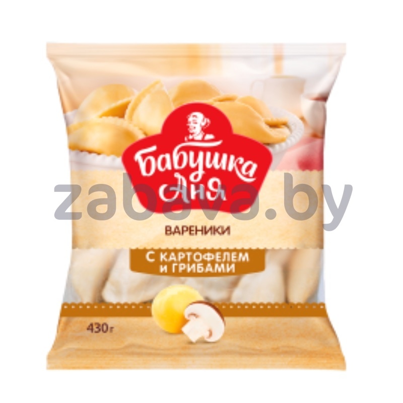 Вареники «Бабушка Аня» с картофелем и грибами, 430 г