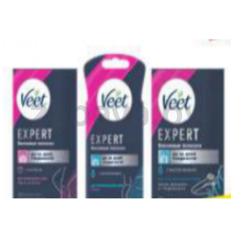 Полоски восковые Veet Expert, 12/20 шт., в ассорт.