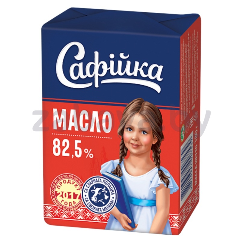 Масло сладкосливочное «Сафийка», несоленое, 82,5%, 180 г