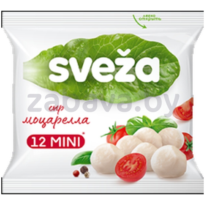 Сыр мягкий Sveza, моцарелла mini, 12 мини шар., 45%, 100 г