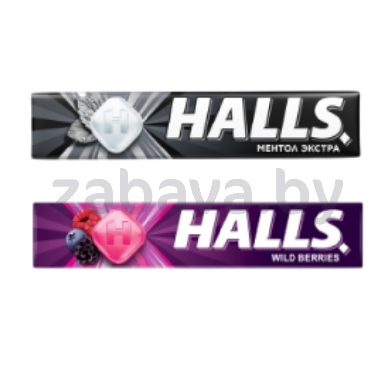 Карамель Halls, ментол экстра или лесные ягоды, 25 г