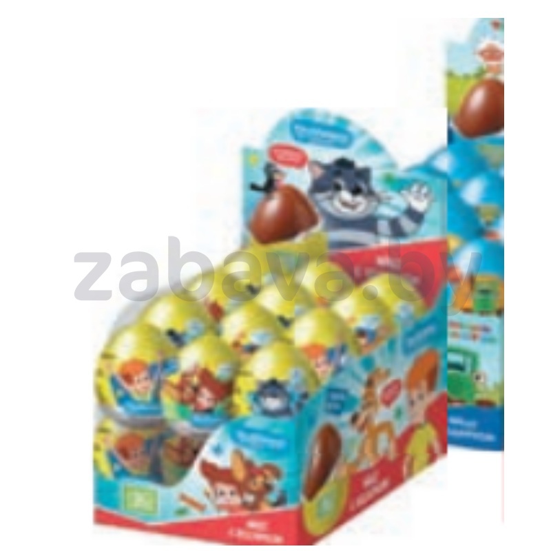 Яйцо шоколадн. Loka, «Простоквашино» или «Синий трактор», РФ, 20 г, 1 шт.