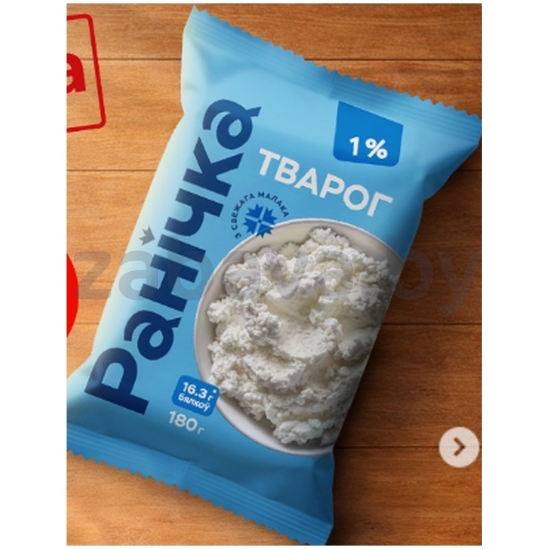Творог «Ранiчка», 180 г, 1%