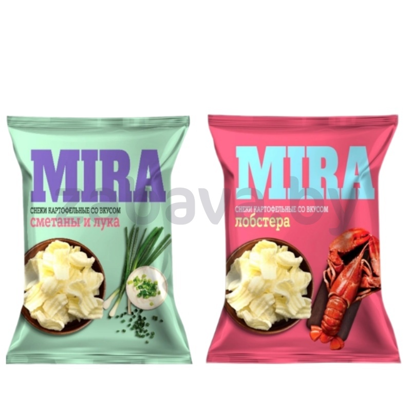 Снеки картоф. Mira, 160 г, сметана-лук или лобстер