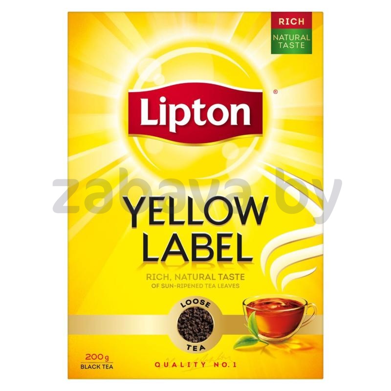 Чай чёрный Lipton Yellow Label, листовой, 200 г