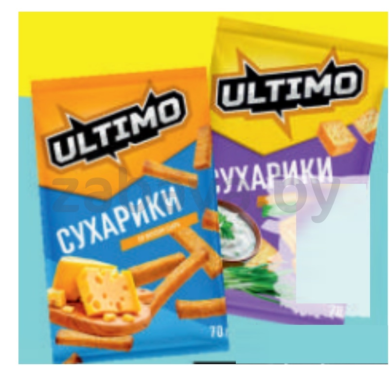 Сухарики пшеничн. Ultimo, сметана-зелень или сыр, 70 г