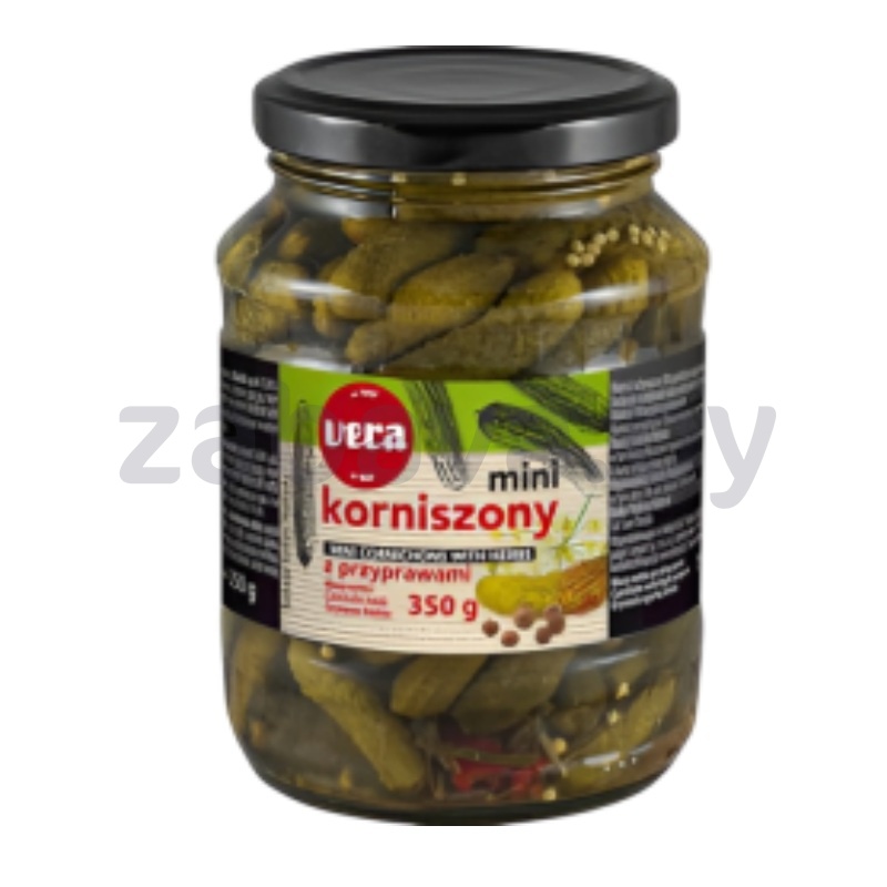 Корнишоны Vera Mini, маринов. со специями, 350 г
