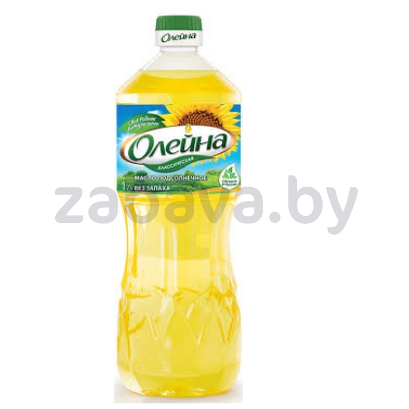 Масло подсолнечное «Олейна», раф., дез., 1 л