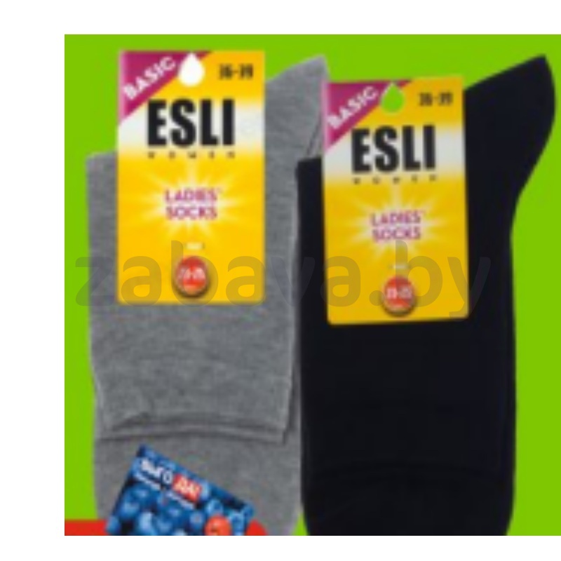 Носки мужские Esli Basic, черные/серые, р-р 23-25