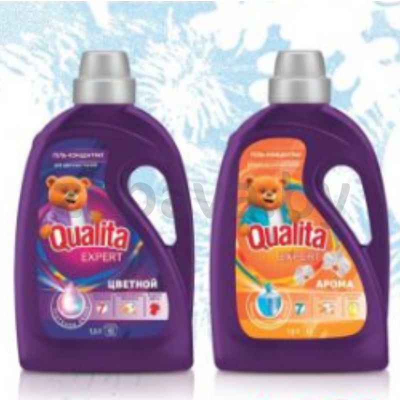 Гель-концентрат для стирки Qualita Expert, цветн./арома, 1,3 л
