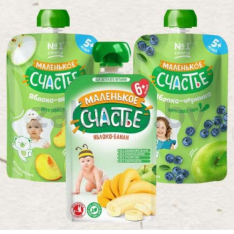 Пюре детское «Маленькое счастье», 90 г, в ассорт.
