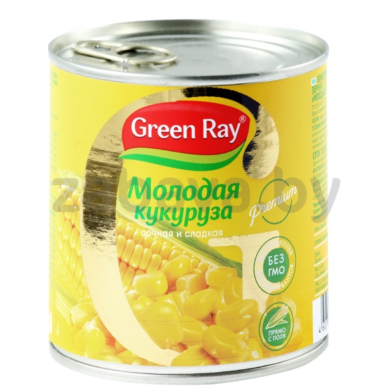 Кукуруза Green Ray, сладкая, 425 мл/340 г