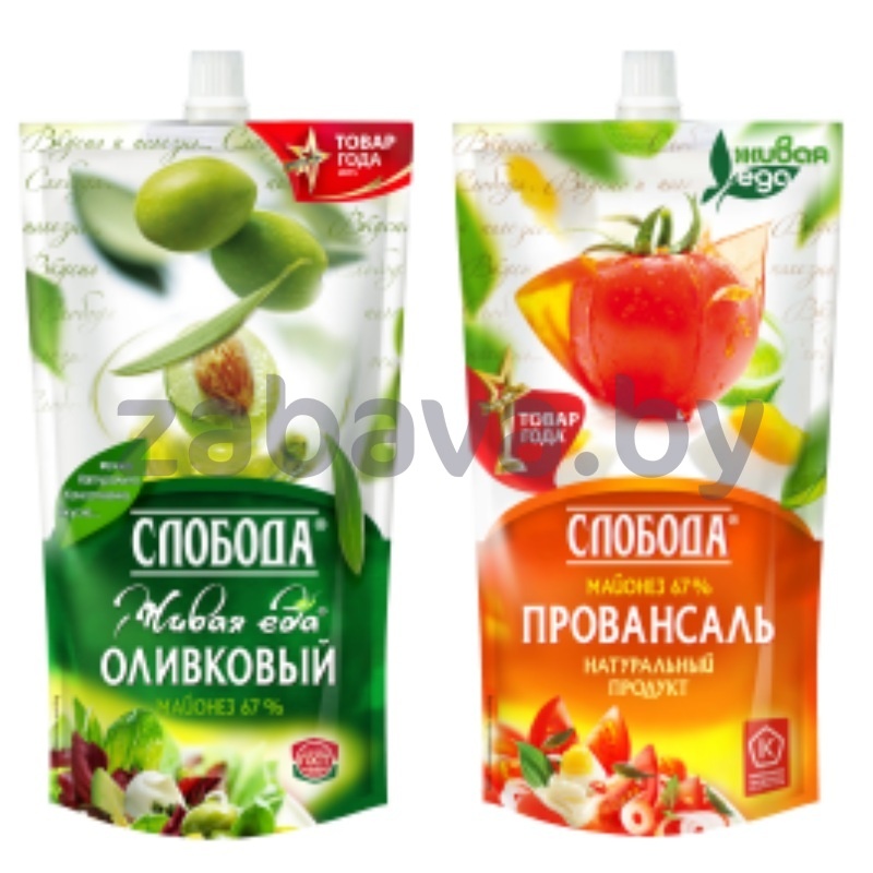 Майонез «Слобода», оливков. или классич. провансаль, 67%, 375 мл