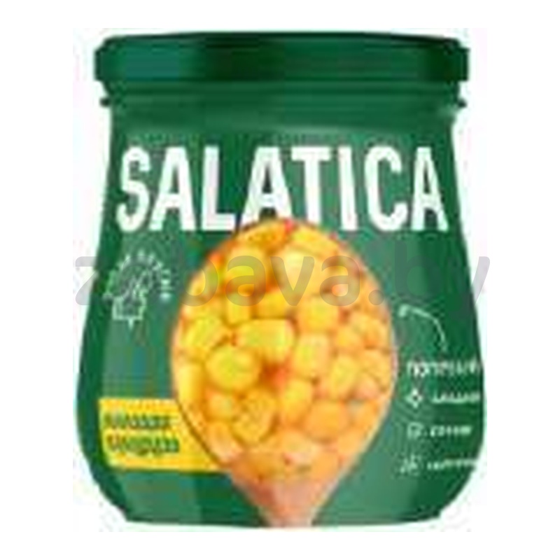 Кукуруза сладкая или горошек зелёный Salatica, стеклянная банка, 460 г