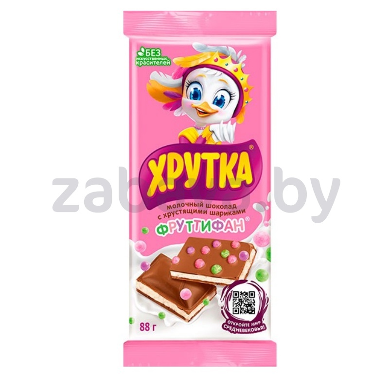 Шоколад молочн. «Хрутка», хрустящ. шарики, 82 г