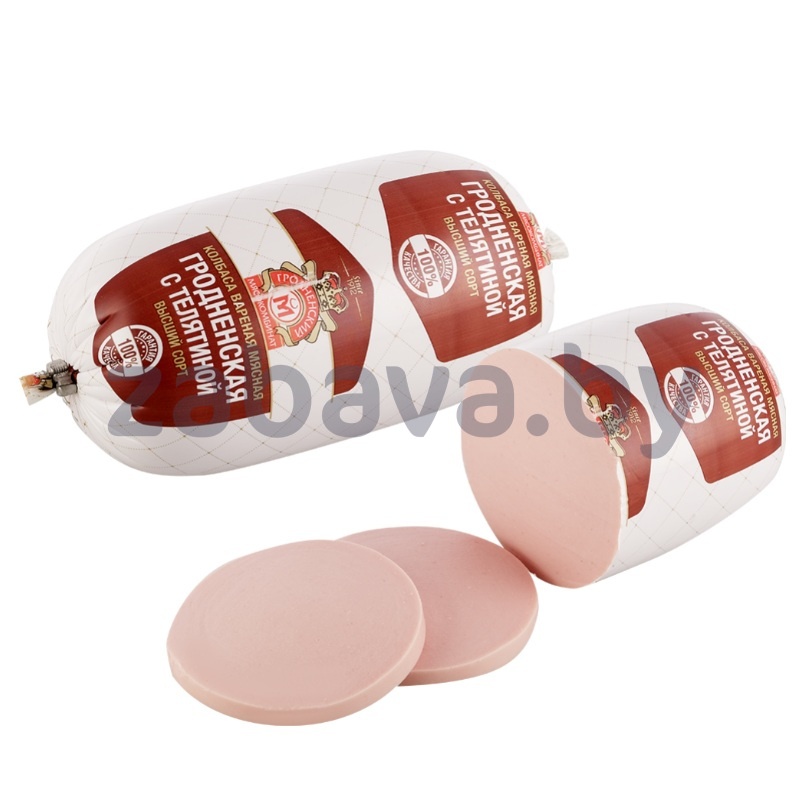 Колбаса вар. «Гродненская с телятиной», в/с, 580 г, «Гродненский» МК