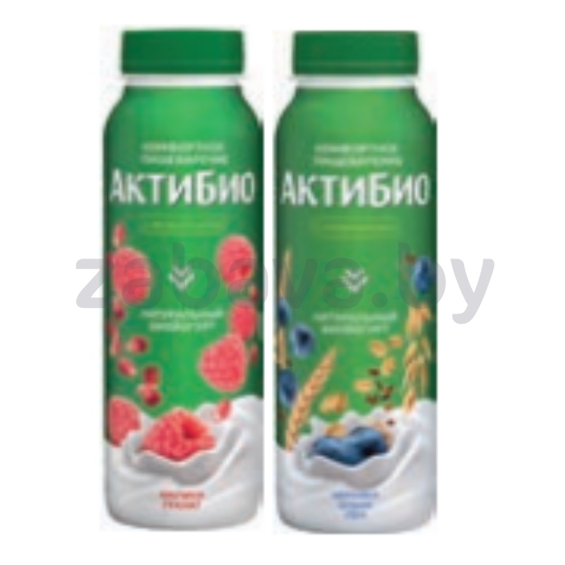 Биойогурт «АктиБио», черника-злаки-лен или малина-гранат, 260 г