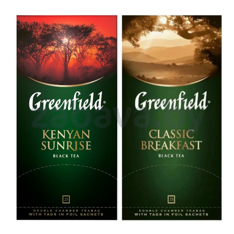 Чай Greenfield Kenyan Sunrise или Classic Breakfast, 25 шт.