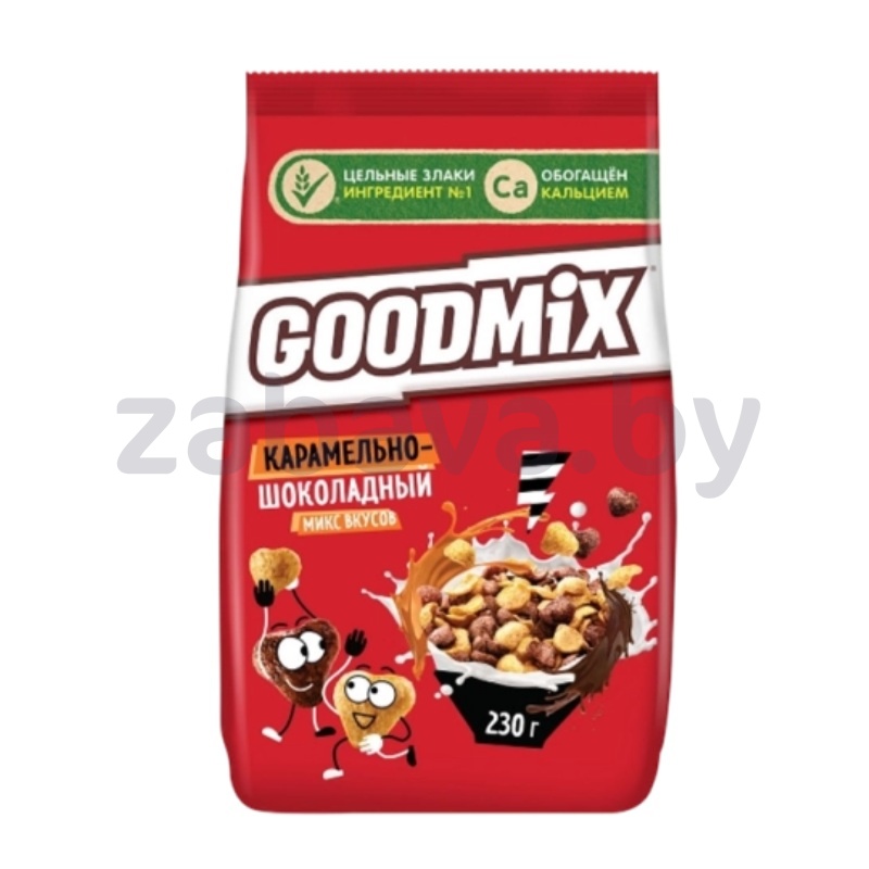 Готовый завтрак Goodmix, карамельно-шоколадн. микс, обогащ. кальц., 230 г