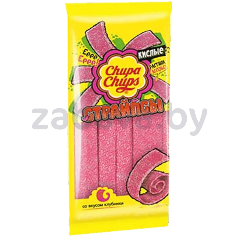 Мармелад жевательный Chupa Chups, страйпсы, вк. клубники, 120 г