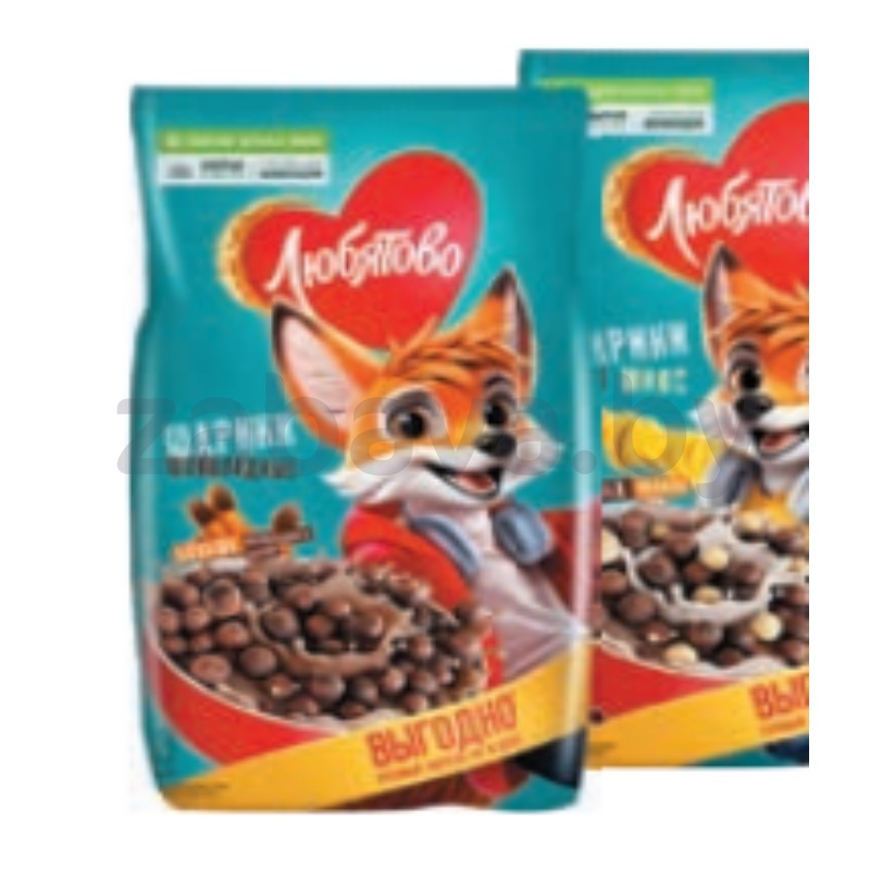 Завтрак готовый «Любятово» шарики шокол. или дуо микс, 500 г