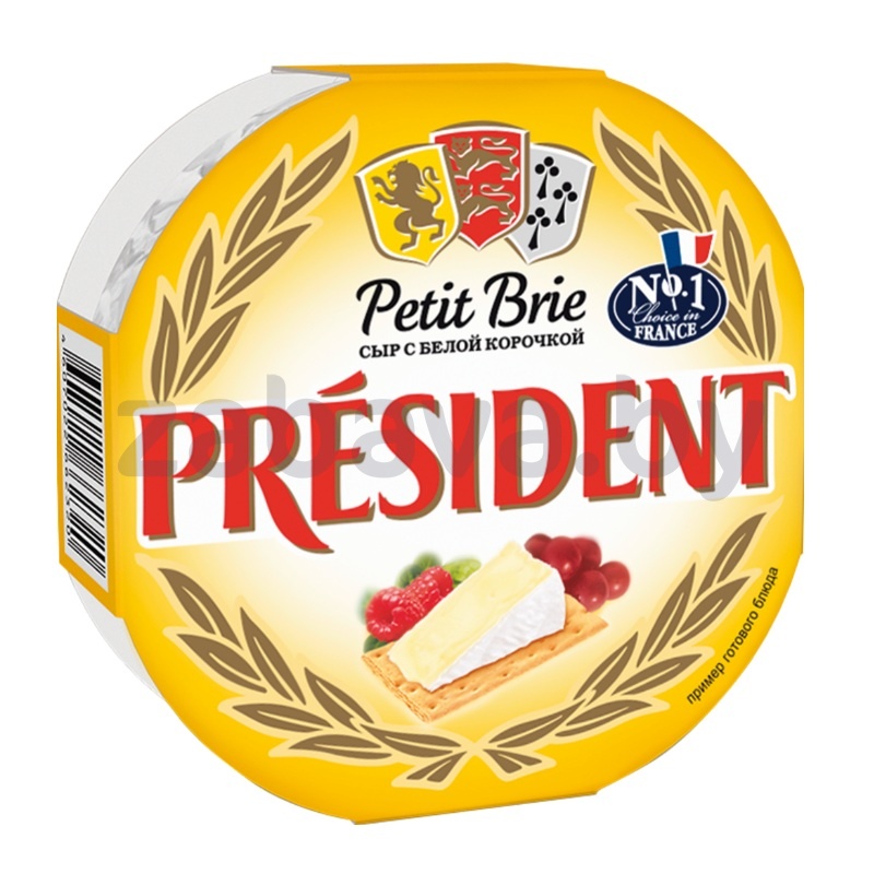 Сыр мягкий President Petit Brie, с белой плесенью, 60%, 125 г