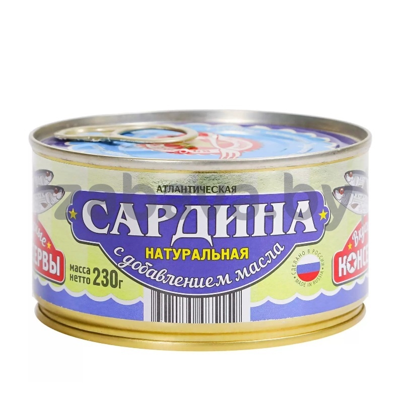 Сардина «Вкусные консервы», натур. (иваси) с доб. масла, 230 г