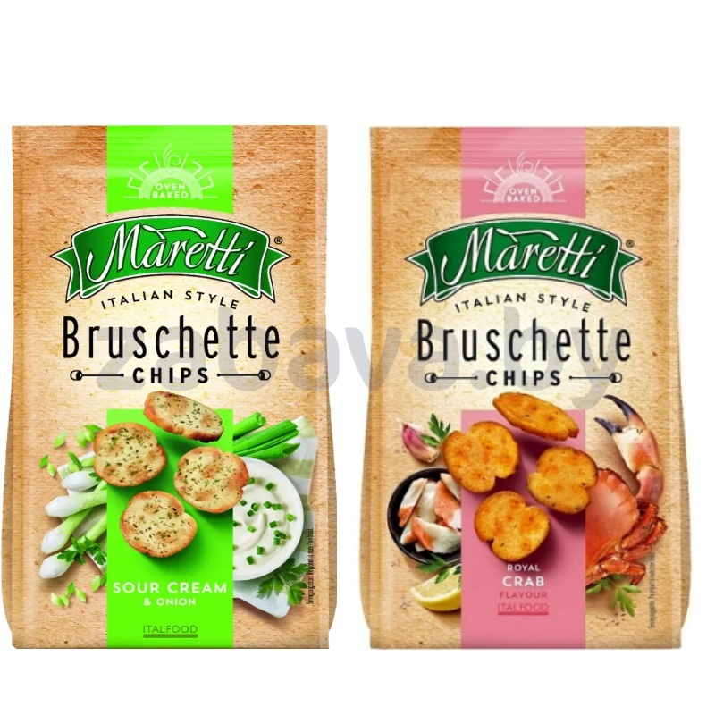 Брускетти Maretti, сметана и лук или корол. краб, 70 г