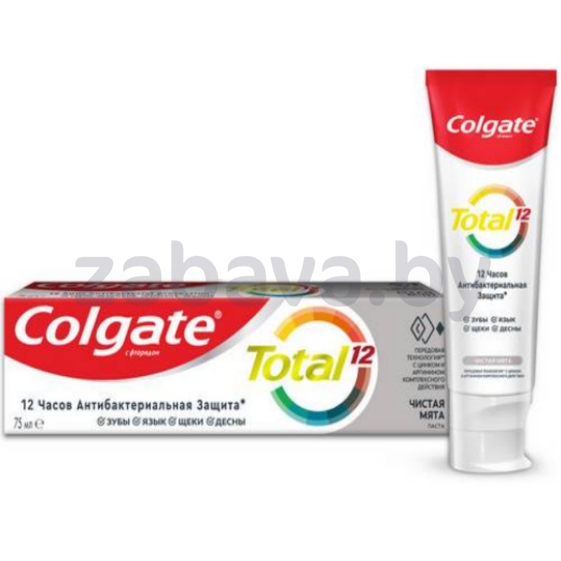 Зубная паста Colgate Total 12 Clean Mint, чистая мята, 75 мл
