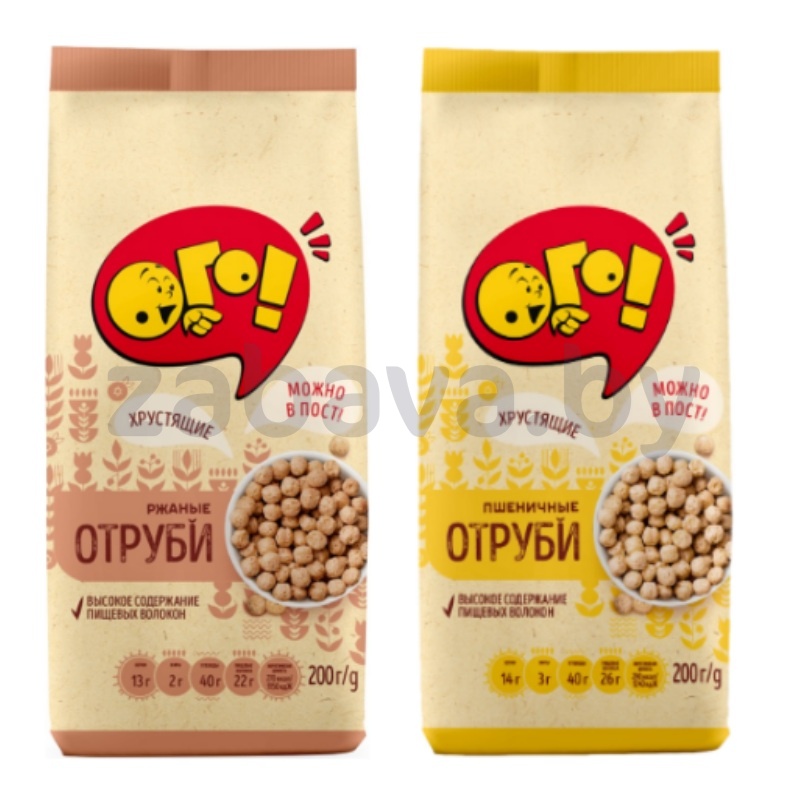 Отруби «Ого!», ржаные/пшеничные, РФ, 200 г