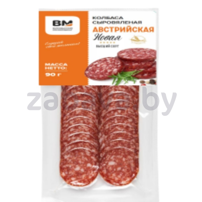 Колбаса «Австрийская новая», с/в, п/сух, в/с, 90 г, «Волковысский» МК