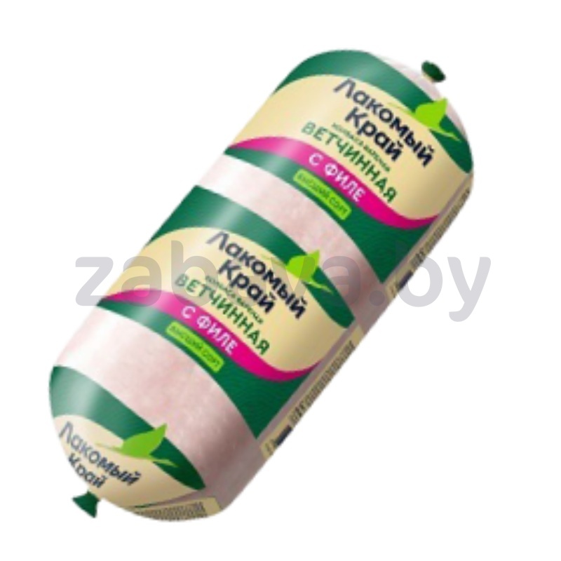 Колбаса «Лакомый край», ветчинная с филе, в/с, 400 г, «Серволюкс Агро» ф-л «Белмит»