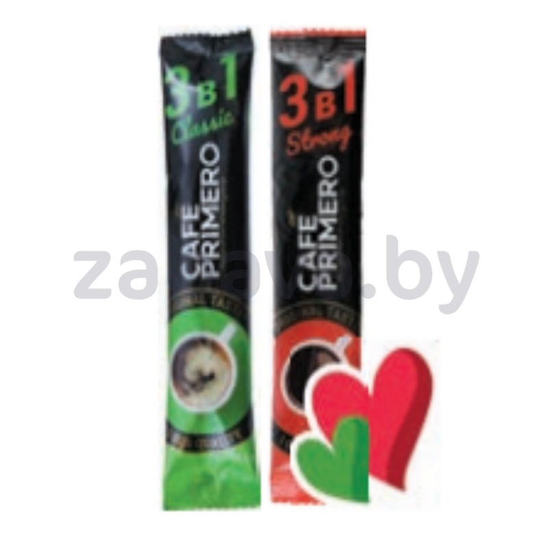Напиток кофейный Cafe Primero, 3в1, classic или strong, 14,5 г