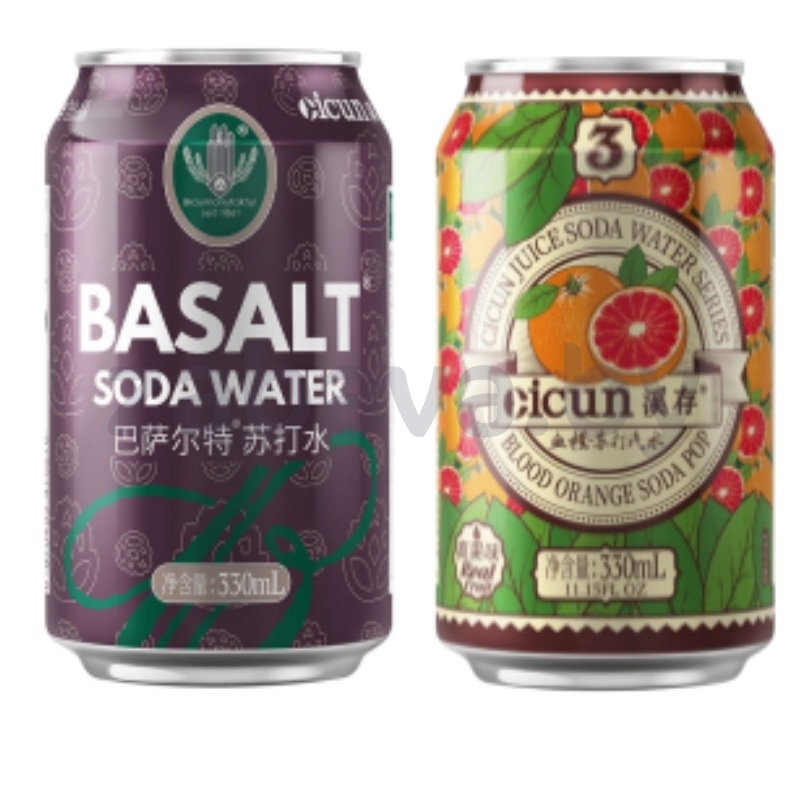 Напиток Cicun, Basalt Soda Water или Blood Orange Soda Pop, газ., 330 мл
